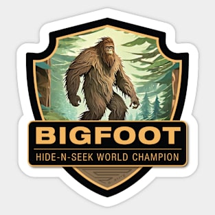 Bigfoot Hide-N-Seek World Champion Sticker